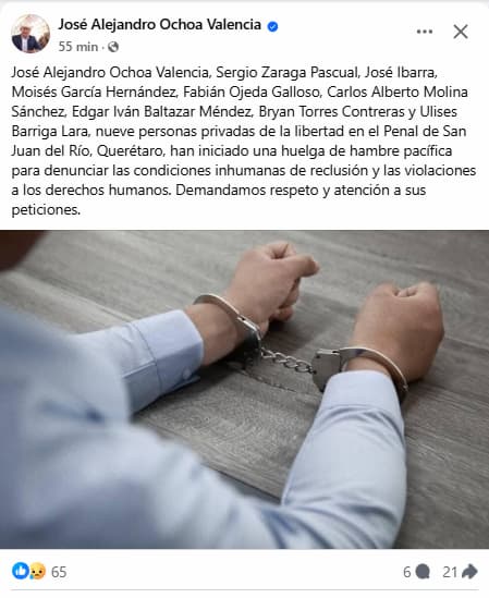 Exalcalde preso por tráfico de influencias inicia huelga de hambre en penal 1 Exalcalde preso por tráfico de influencias inicia huelga de hambre en penal