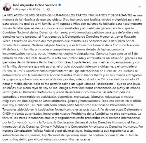 Exalcalde preso por tráfico de influencias inicia huelga de hambre en penal 2 Exalcalde preso por tráfico de influencias inicia huelga de hambre en penal