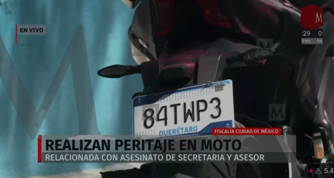 Investigan motocicleta con placas de Querétaro en caso de homicidio de secretaria de Clara Brugada