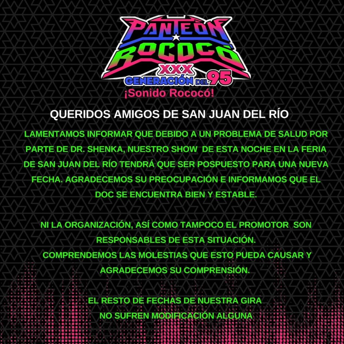 Dr. Shenka de Panteón Rococó hospitalizado de urgencia en San Juan del Río por dolor en el pecho 1 Dr. Shenka de Panteón Rococó hospitalizado de urgencia en San Juan del Río por dolor en el pecho