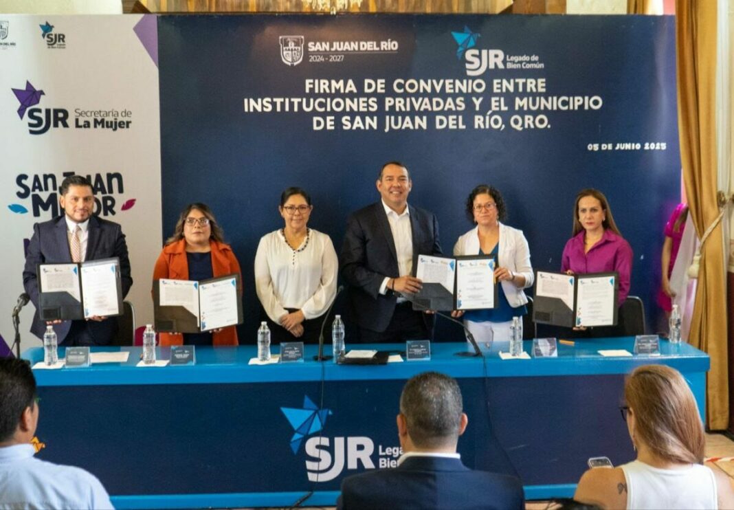 Municipio de San Juan del Río firma convenios para ofrecer beneficios en salud y asesoría legal a mujeres