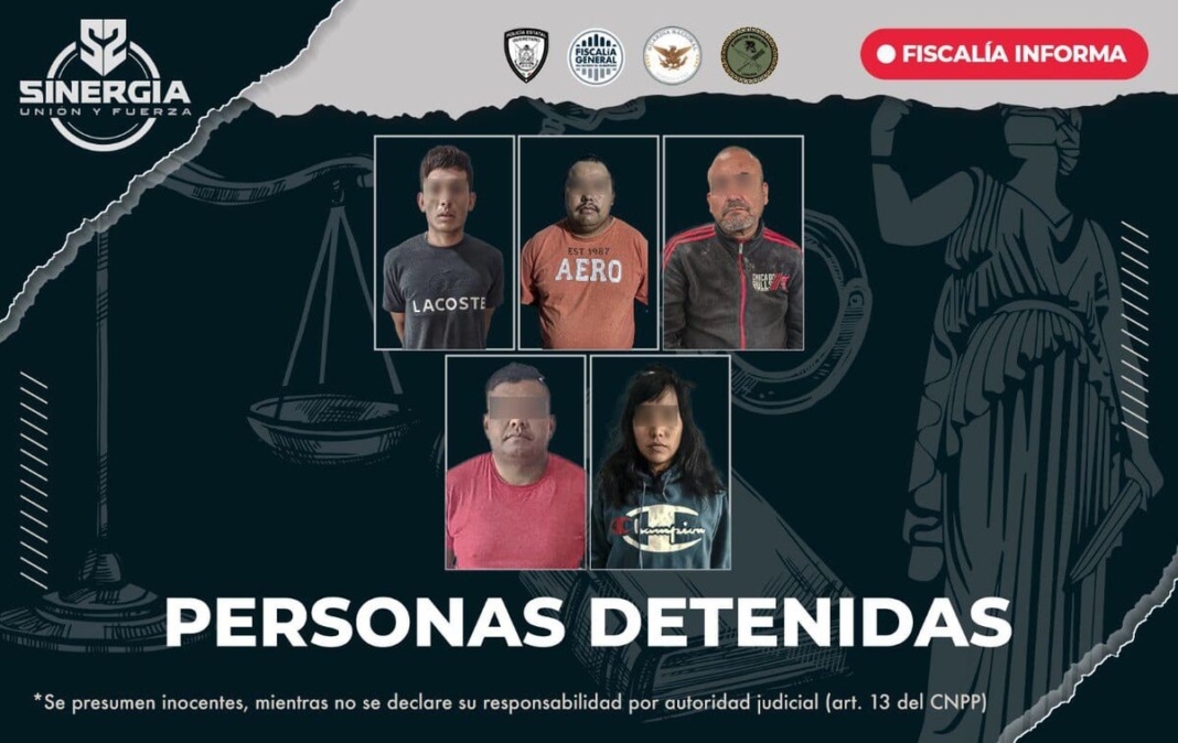 Asegura Fiscalía a 5 personas en El Marqués durante cateos