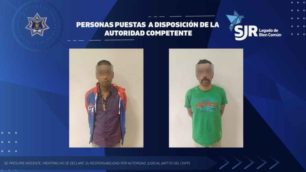 Asegura SSPM-SJR a dos personas con pistolita de juguete y herramientas para robar