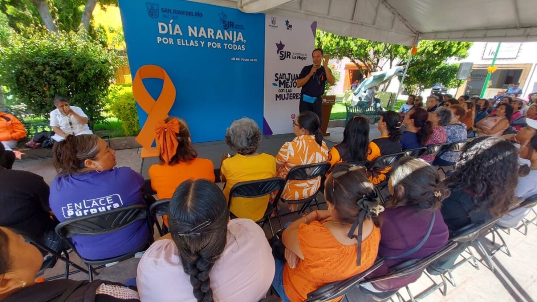 Conmemoran el Día Naranja con un llamado a erradicar la violencia contra la mujer en San Juan del Río