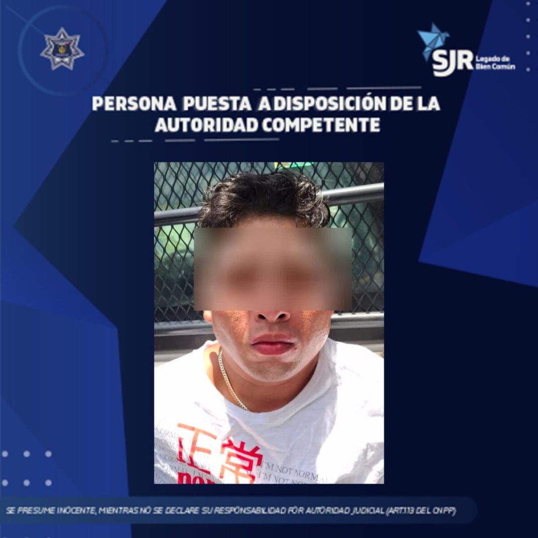 Detienen a sujeto por delitos contra la seguridad y servidores públicos en Ampliación Banthí