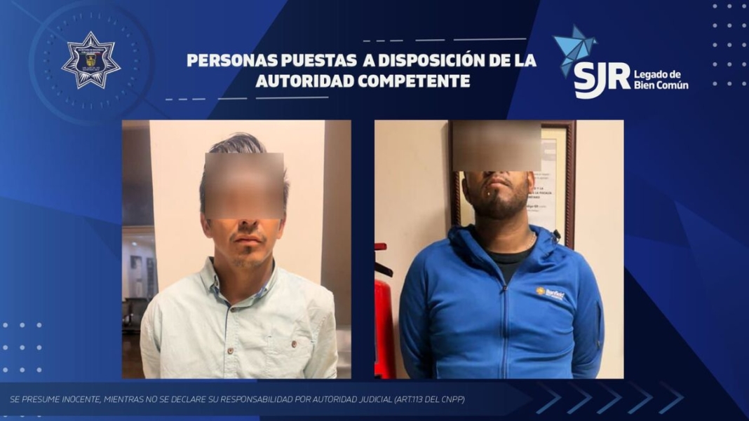 Detiene SSPM-SJR a 2 sujetos por delitos contra la salud y la seguridad pública