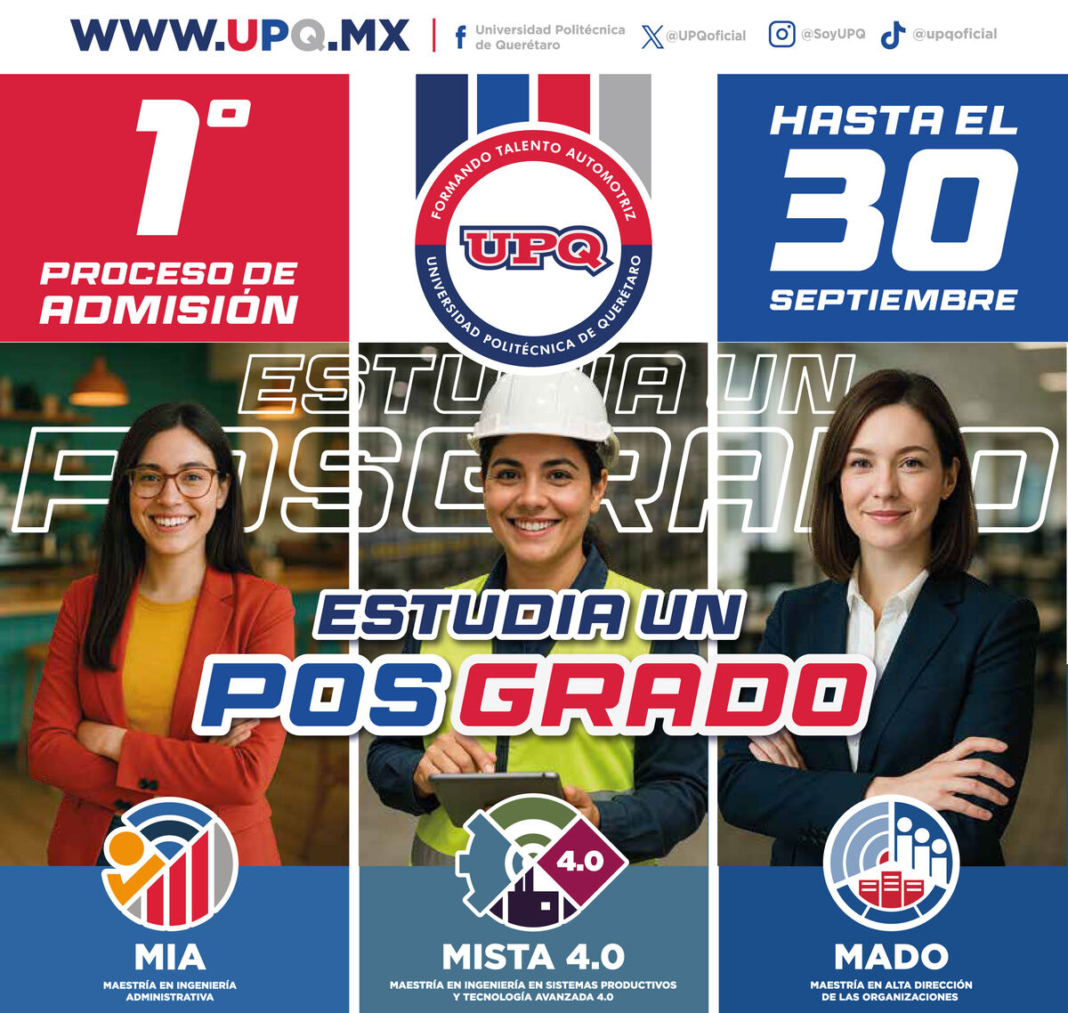 UPQ abre convocatoria para programas de posgrado 2026