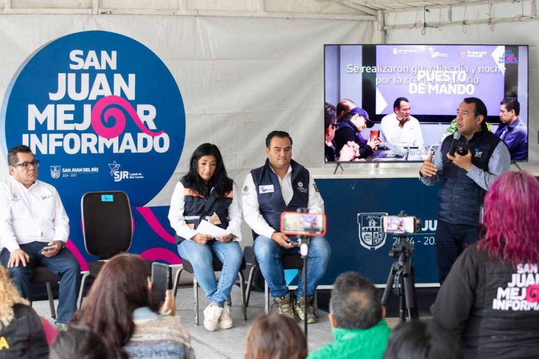 Autoridades de San Juan del Río informan sobre acciones por lluvias