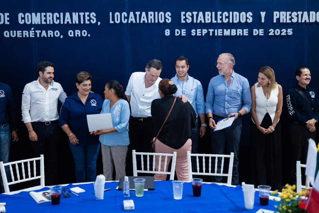Gobernador de Querétaro refrenda compromiso con comerciantes