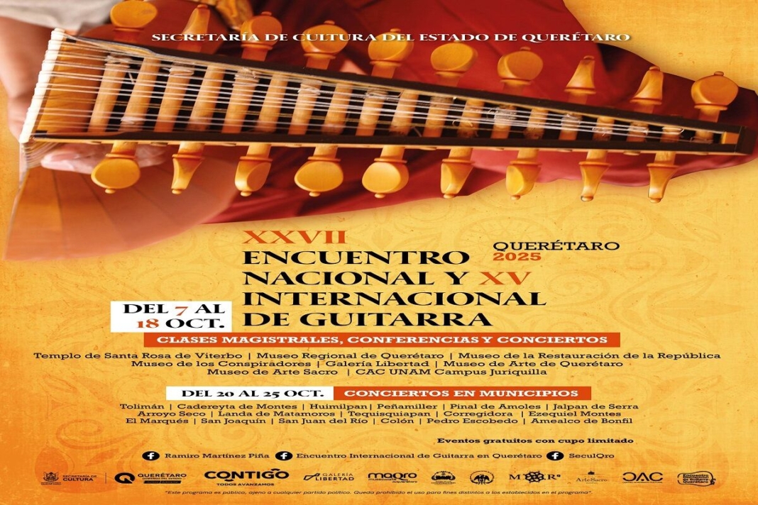 Arranca el 27 Encuentro Nacional y 15 Internacional de Guitarra Querétaro 2025