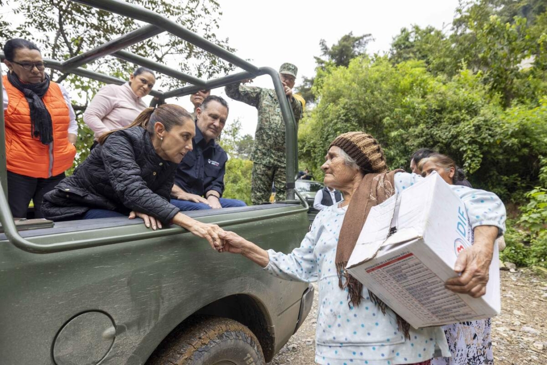 Claudia Sheinbaum y Mauricio Kuri coordinan apoyos tras lluvias en la Sierra Gorda