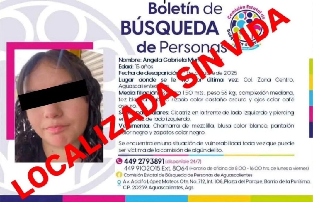 Hallan sin vida en Tequisquiapan a Ángela, menor de 15 años desaparecida de Aguascalientes