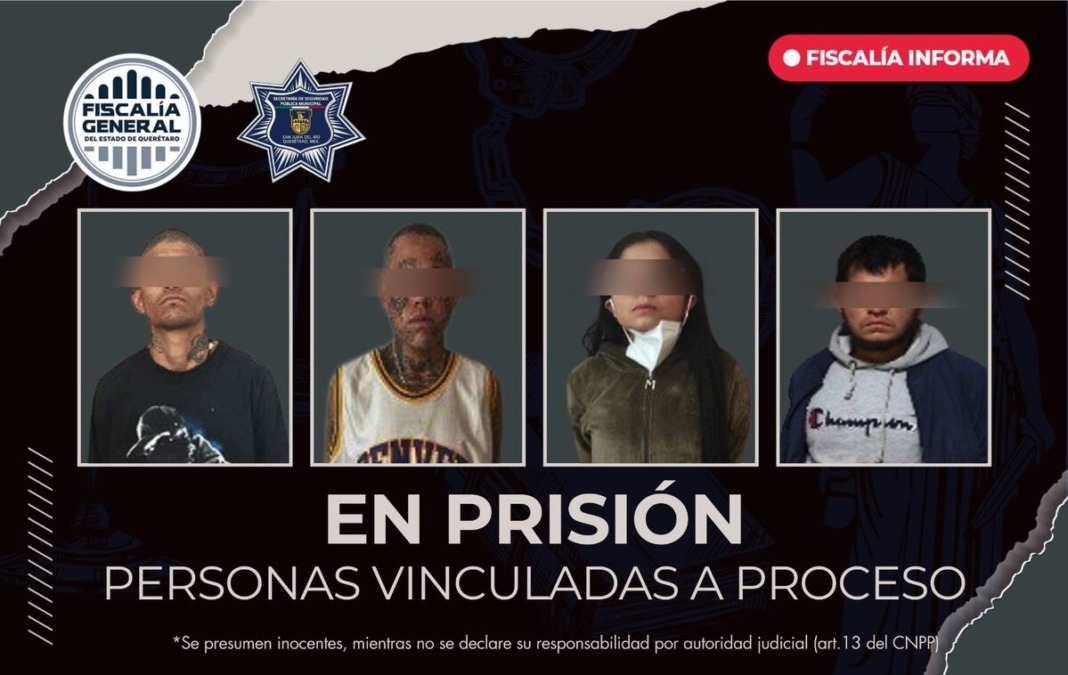 En prisión cuatro personas por robo calificado en San Juan del Río