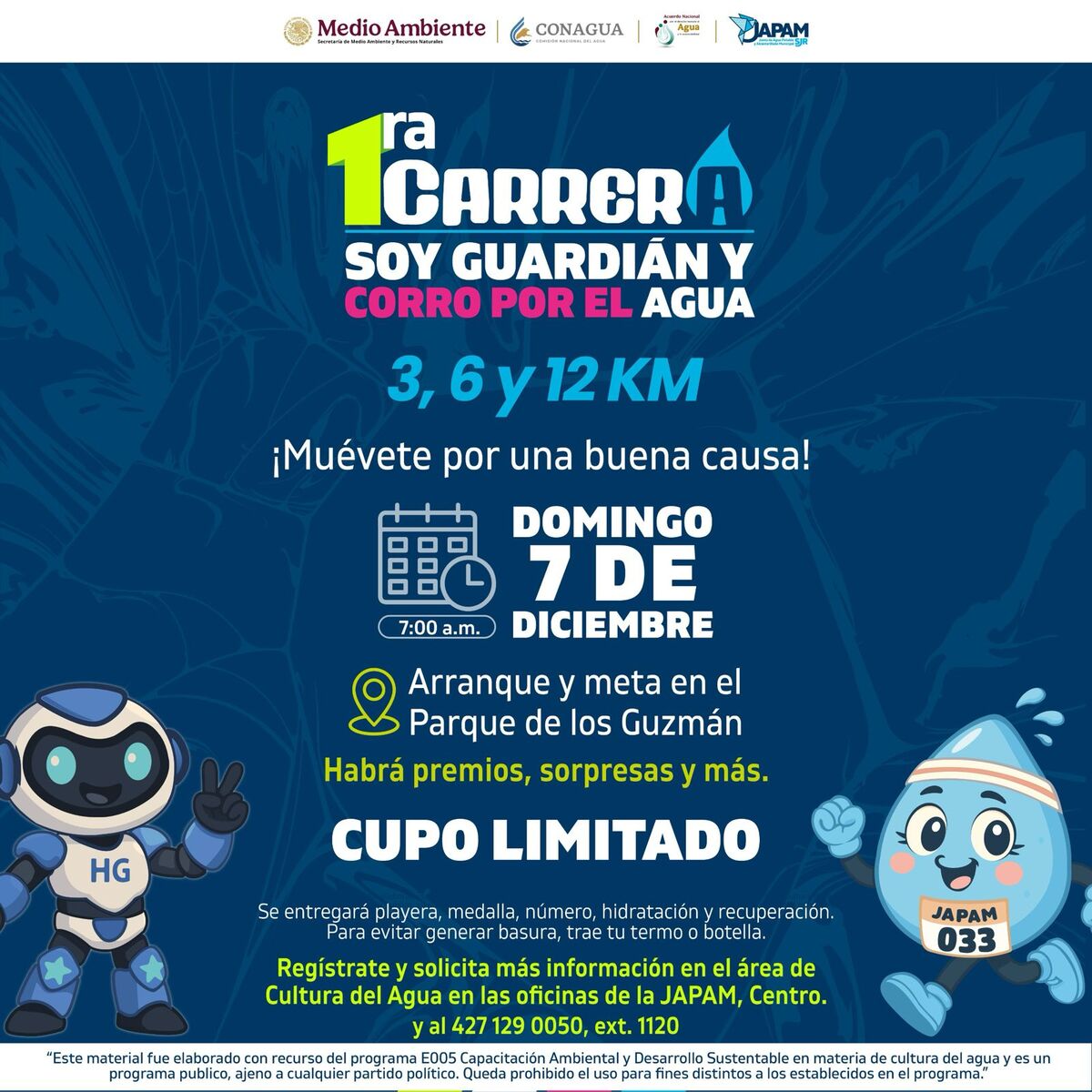 JAPAM presenta la primera carrera “Soy Guardián y Corro por el Agua”