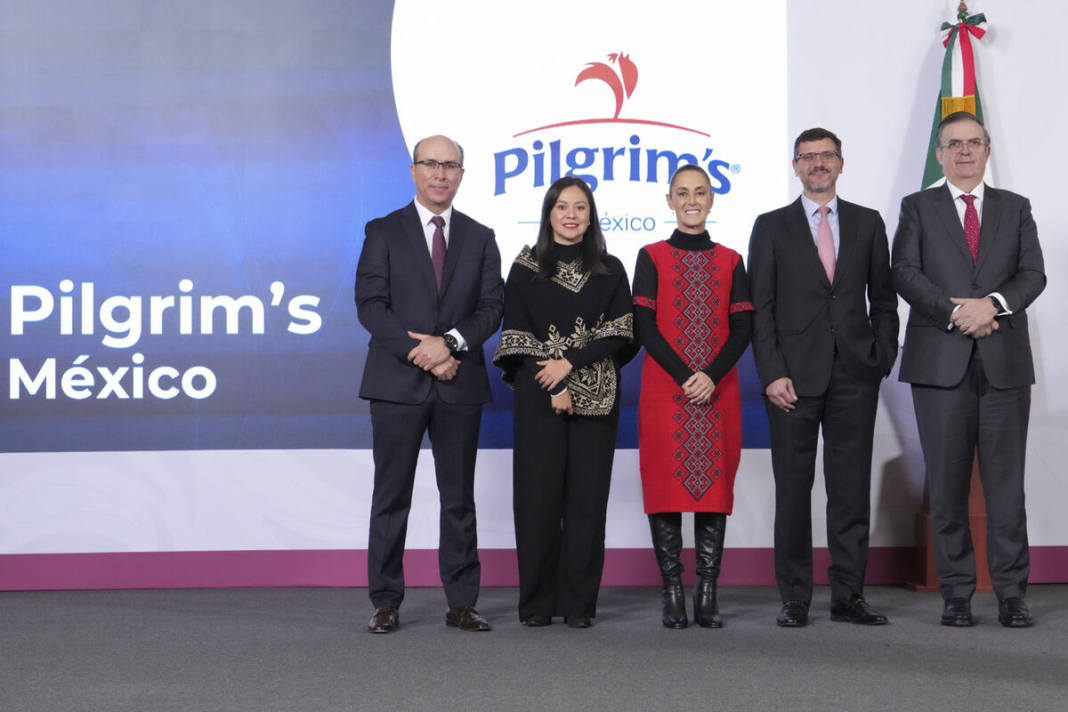 Anuncia Sheinbaum inversión de 1,300 millones de dólares de Pilgrim’s para fortalecer el 