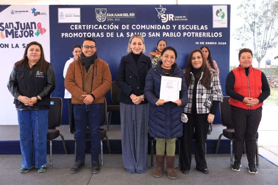 Certifican a San Pablo Potrerillos como Entorno y Comunidad Promotora de la Salud