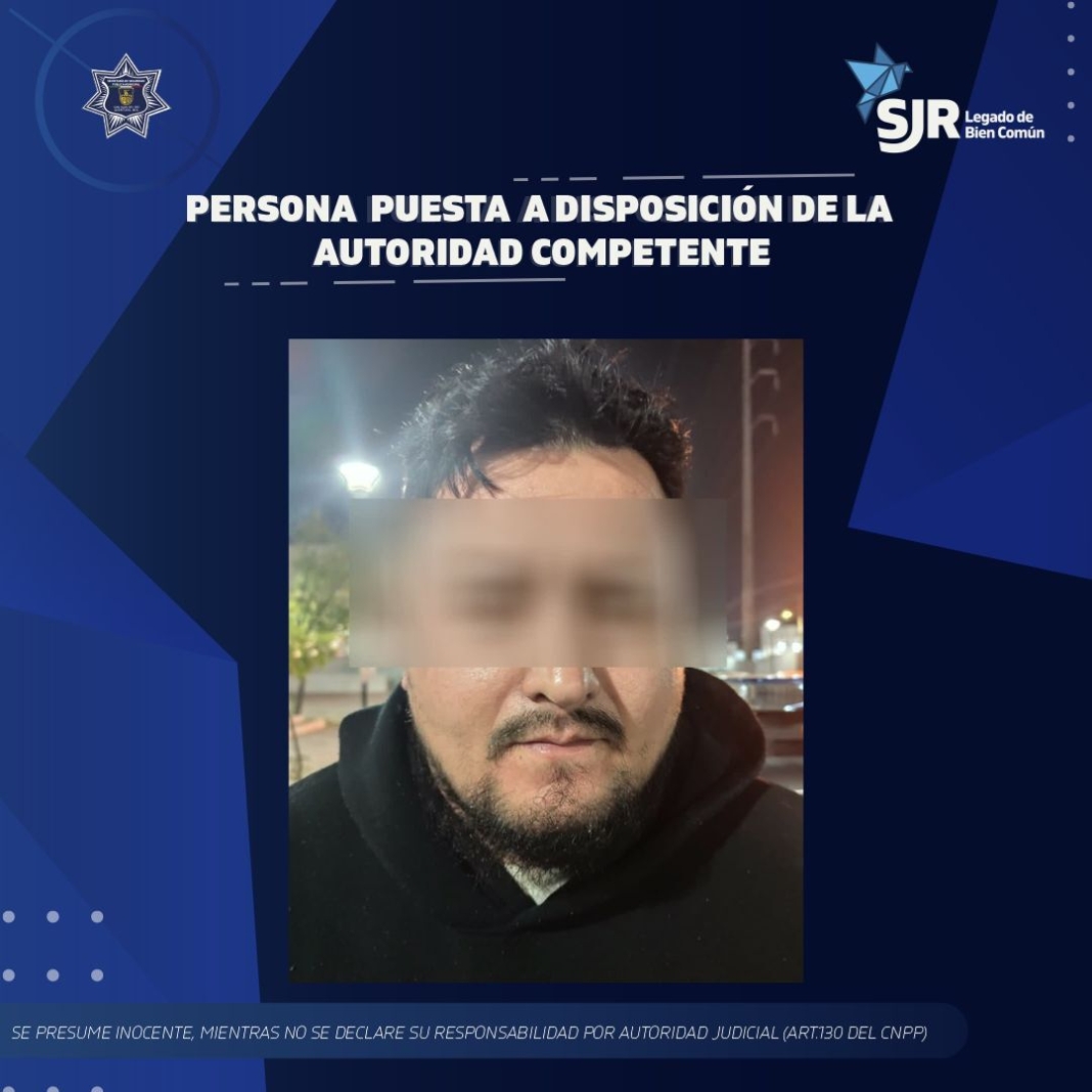Detienen a hombre por violencia familiar en la colonia Haciendas de San Juan