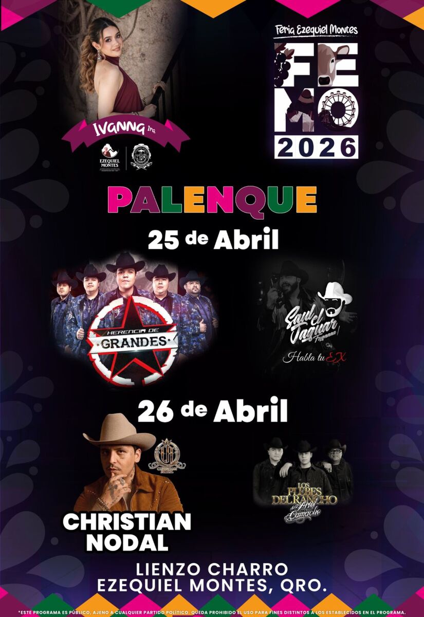 Presentan cartelera y fechas de la Feria Ezequiel Montes 2026