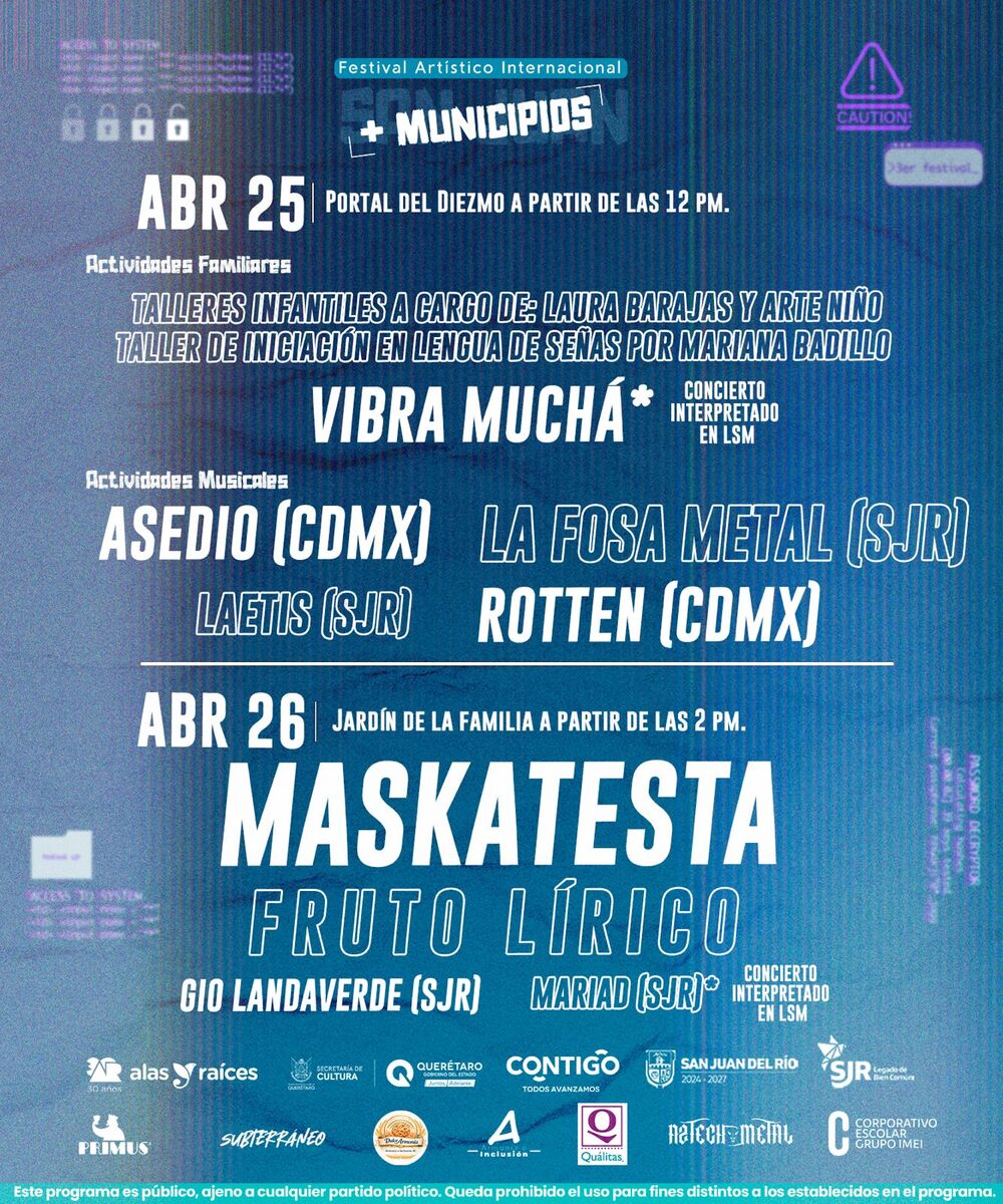 “Festival Artístico Internacional San Juan” llegará al municipio este 25 y 26 de abril