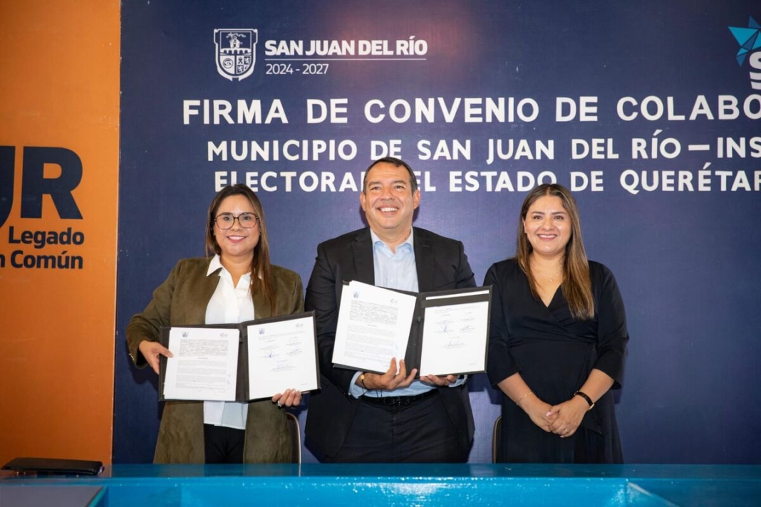 San Juan del Río y el IEEQ firman convenio de colaboración en materia de participación ciudadana
