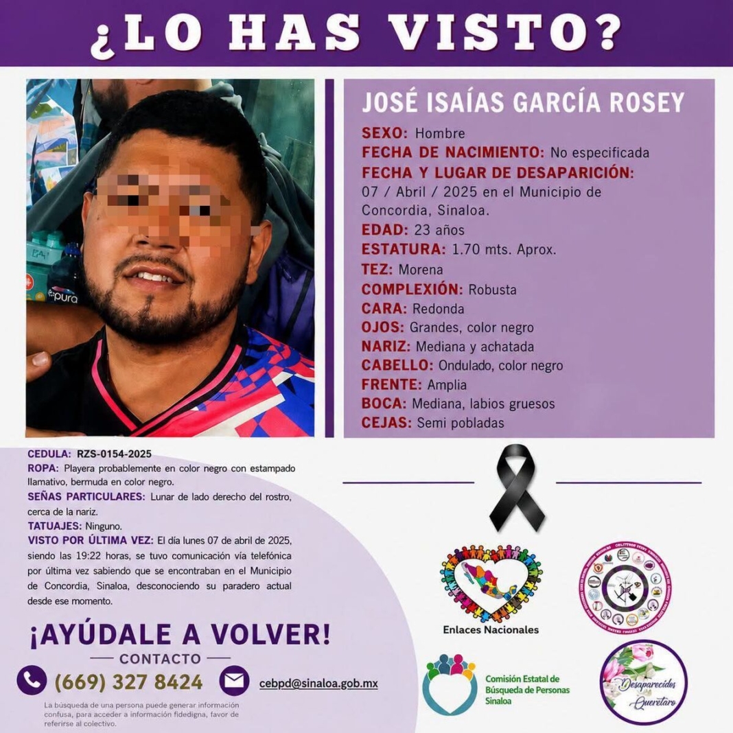 Localizan sin vida en Sinaloa a joven sanjuanense reportado como desaparecido