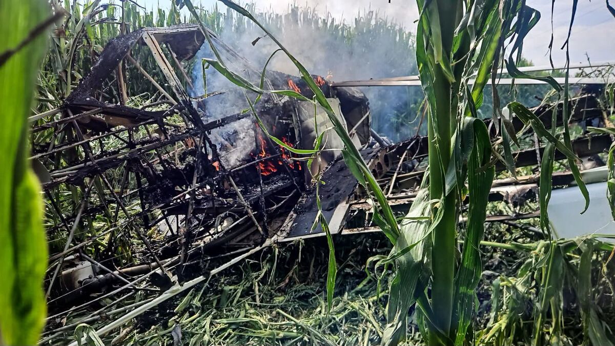 Cae y se calcina avioneta en San Juan del Río; piloto resulta ileso