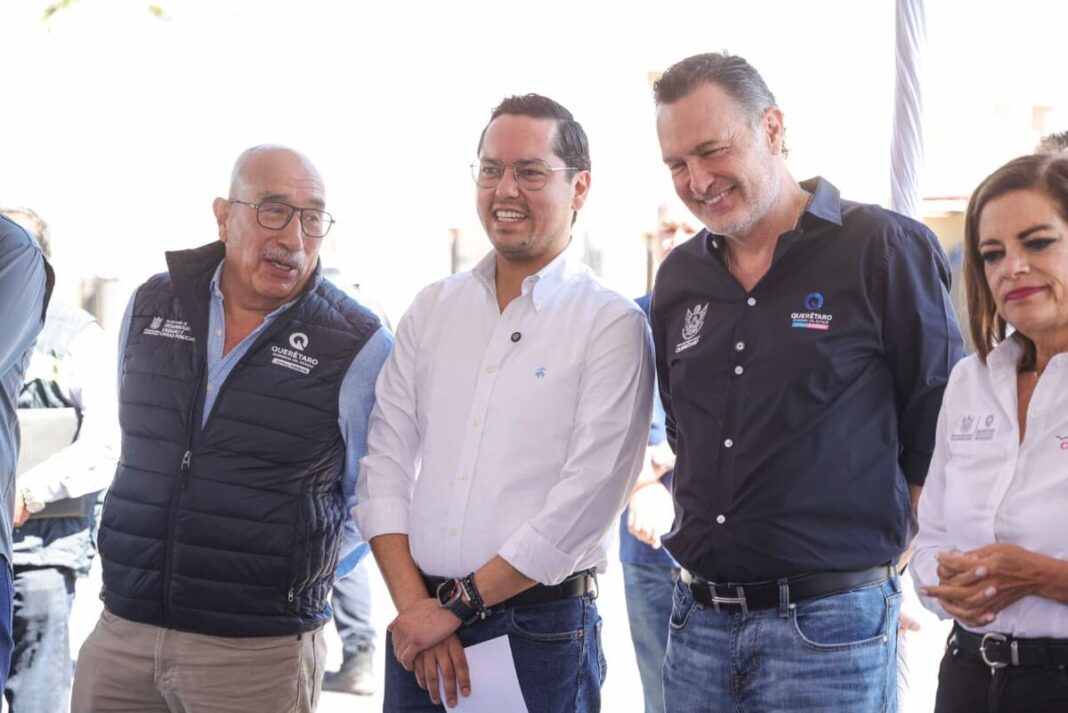 Chepe Guerrero y Mauricio Kuri supervisan la rehabilitación de la avenida Candiles
