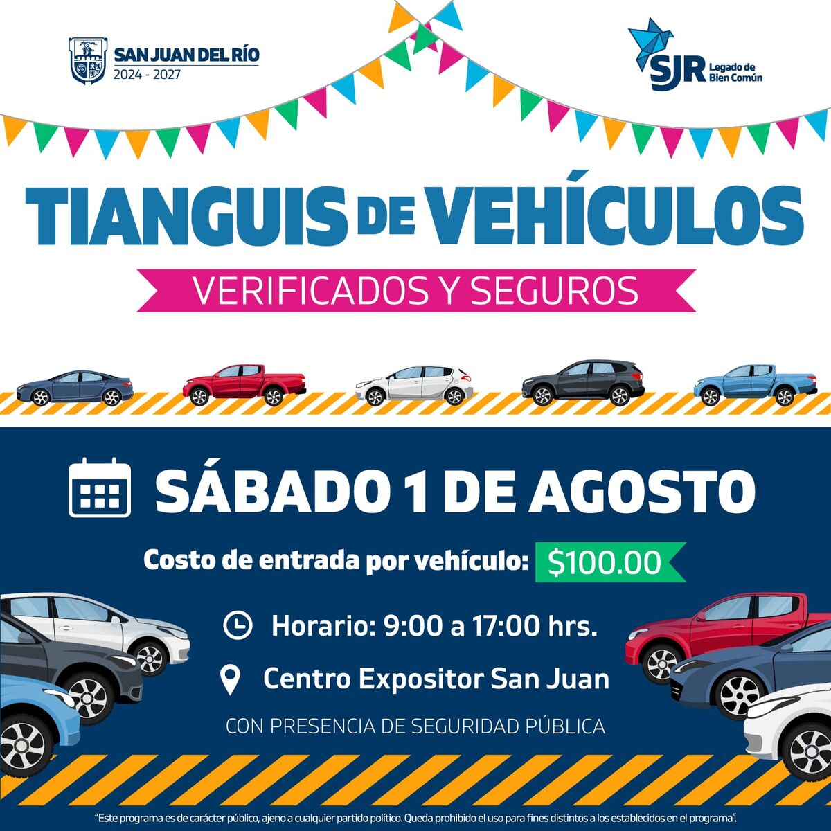 Regresa el tianguis de vehículos verificados este sábado en San Juan del Río 1 Regresa el tianguis de vehículos verificados este sábado en San Juan del Río