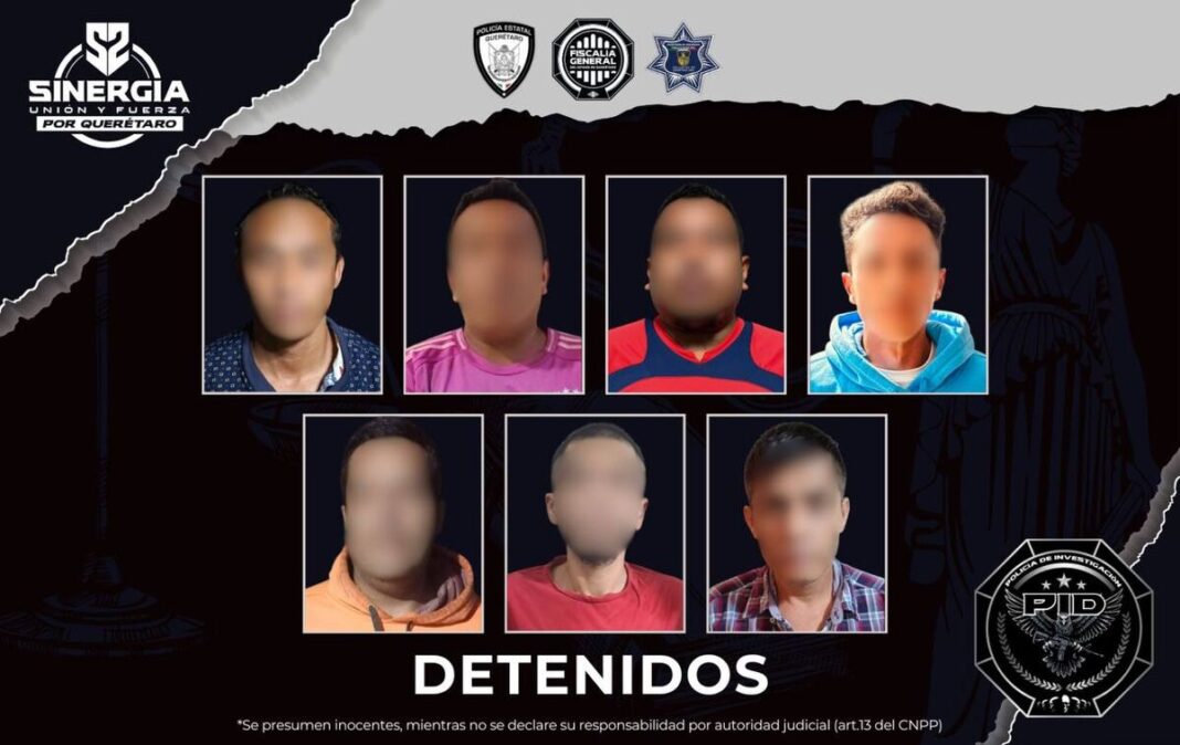 Fiscalía detiene a siete personas tras cateos en San Juan del Río