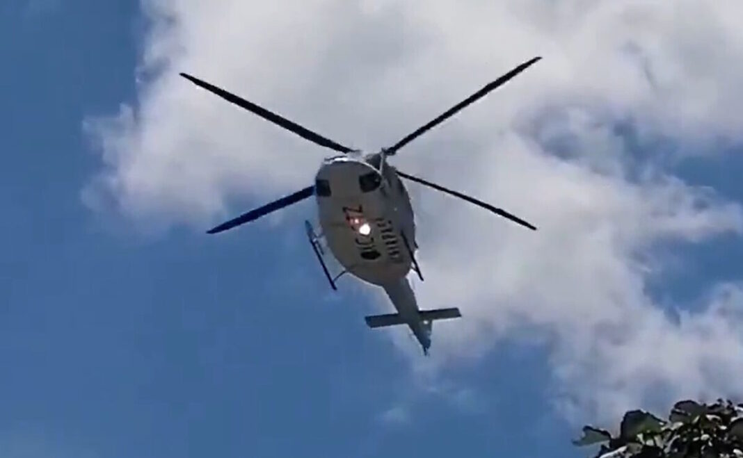 Helicóptero con el gobernador de Chiapas realiza maniobra evasiva rumbo a Pantepec