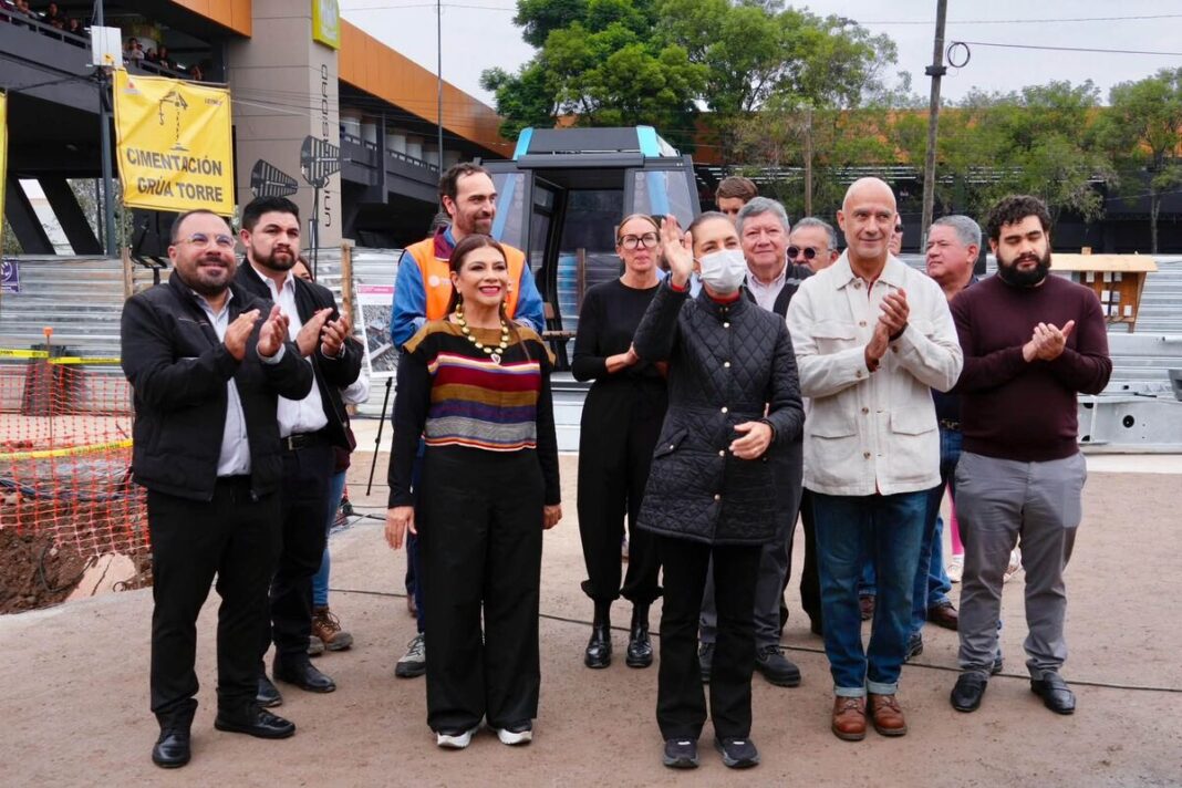 Sheinbaum supervisa Línea 4 del Cablebús con 20% de avance