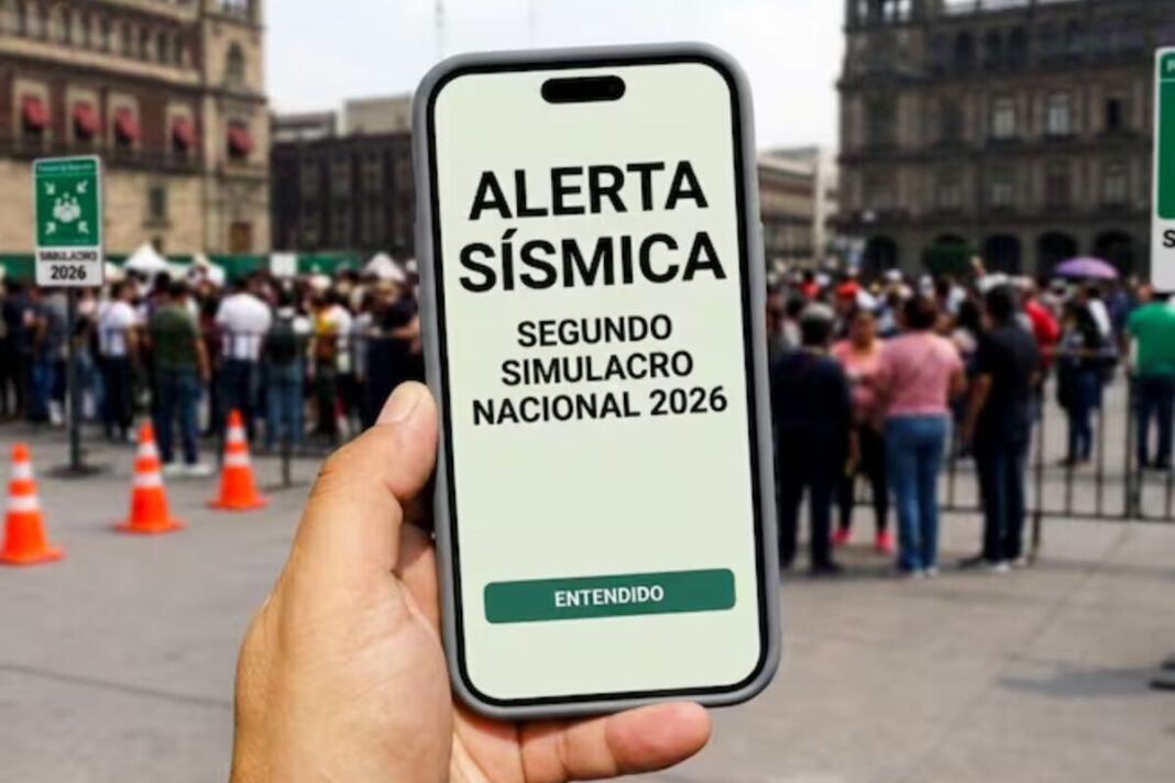 Activan alerta sísmica en nueve entidades durante el Segundo Simulacro Nacional 2026