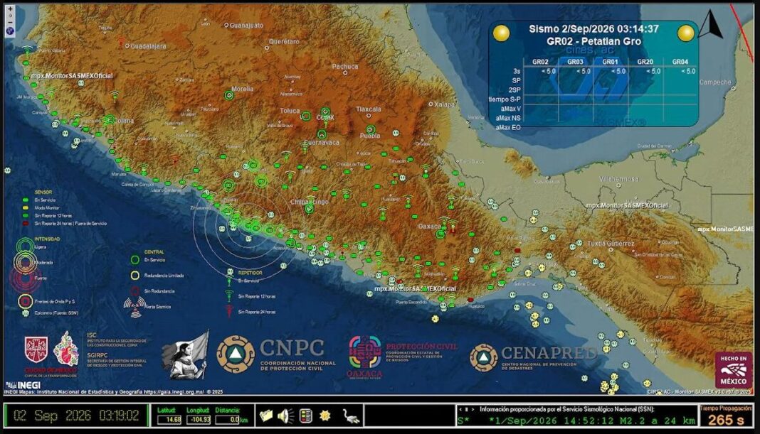 Cinco sismos en Chiapas en menos de dos horas; el mayor de magnitud 5.5