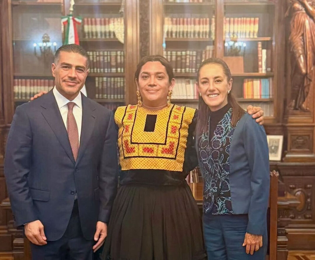 Elvis Guerra se reúne con Sheinbaum y Harfuch tras ataque a su vivienda en Juchitán