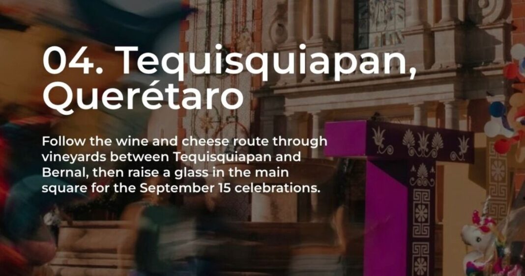 Incluyen a Tequisquiapan entre seis Pueblos Mágicos para el mes patrio