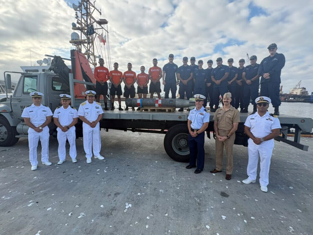 Marina entrega a Estados Unidos torpedo de prácticas hallado frente a Ensenada