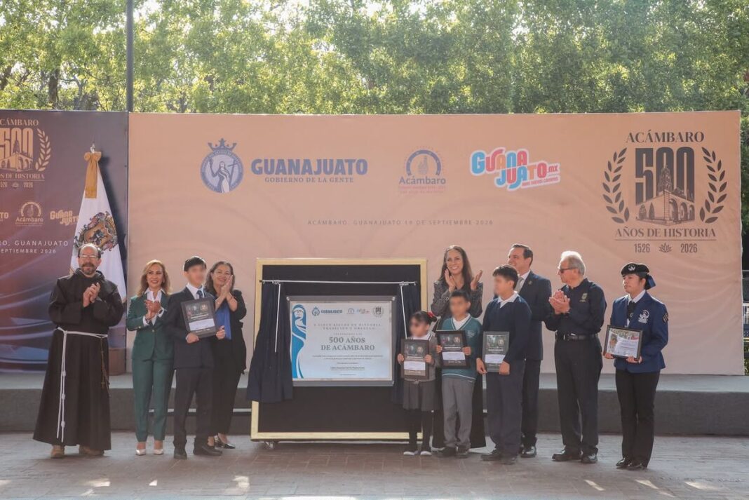 Acámbaro conmemora 500 años de su fundación con ceremonia y sesión solemne