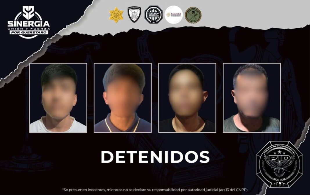 Detienen a cuatro hombres y aseguran narcótico en cateos en Querétaro
