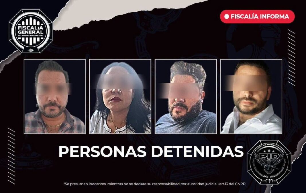 Detienen a cuatro personas por intento de fraude inmobiliario en Querétaro