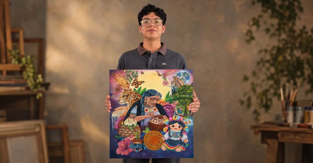 Estudiante de SABES San José de Iturbide viajará a Colombia tras ganar en pintura
