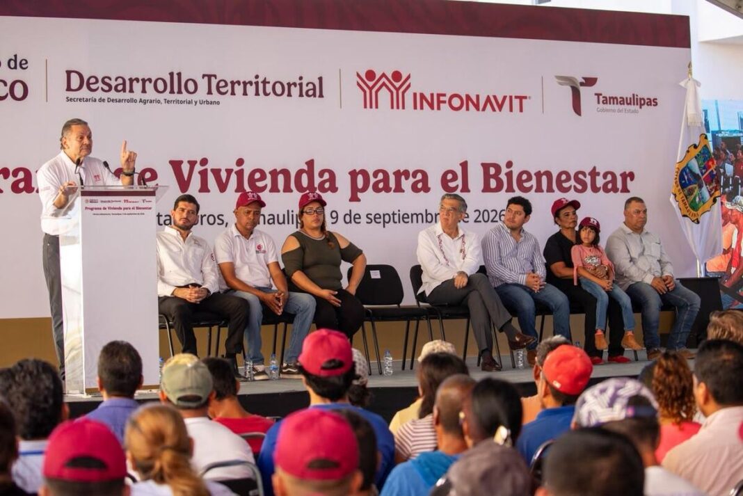 Infonavit entrega viviendas del Bienestar en Matamoros, Tamaulipas