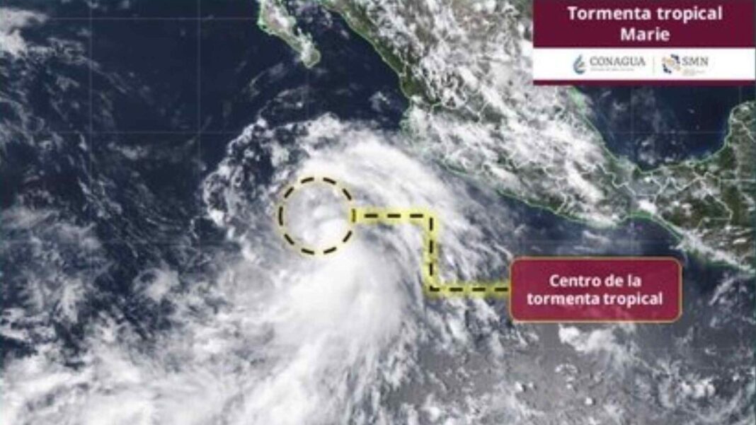 Se forma la tormenta tropical Marie frente a las costas de Colima