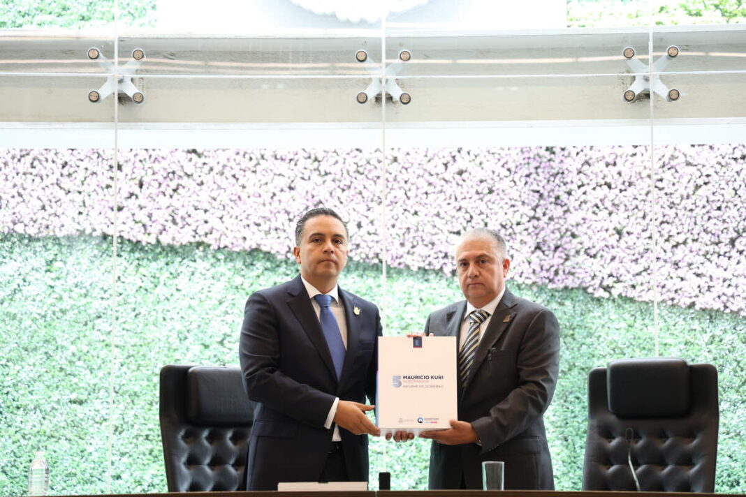 Secretario de Gobierno entrega quinto informe anual a la Legislatura estatal