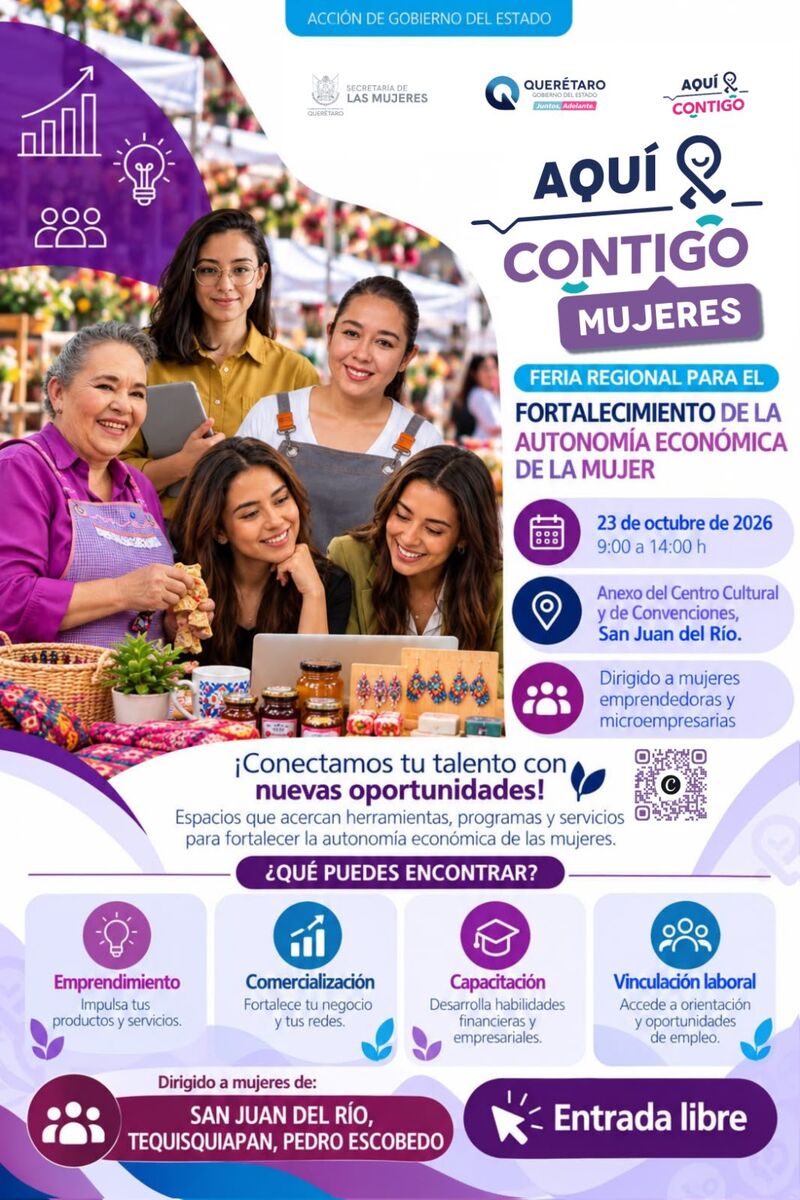 Primera Feria Regional para el Fortalecimiento de la Autonomía Económica de la Mujer en San Juan del Río 1 Primera Feria Regional para el Fortalecimiento de la Autonomía Económica de la Mujer en San Juan del Río