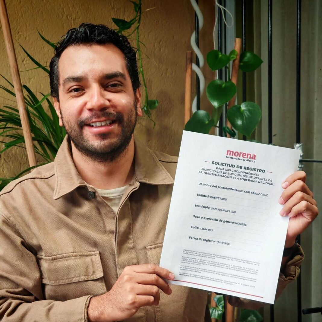 Yair Yáñez se registra como candidato a coordinador de la 4T